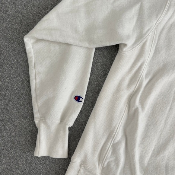 Champion Reverse Weave Mens Medium White East Hampton New York Crewneck Sweater - Picture 5 of 11